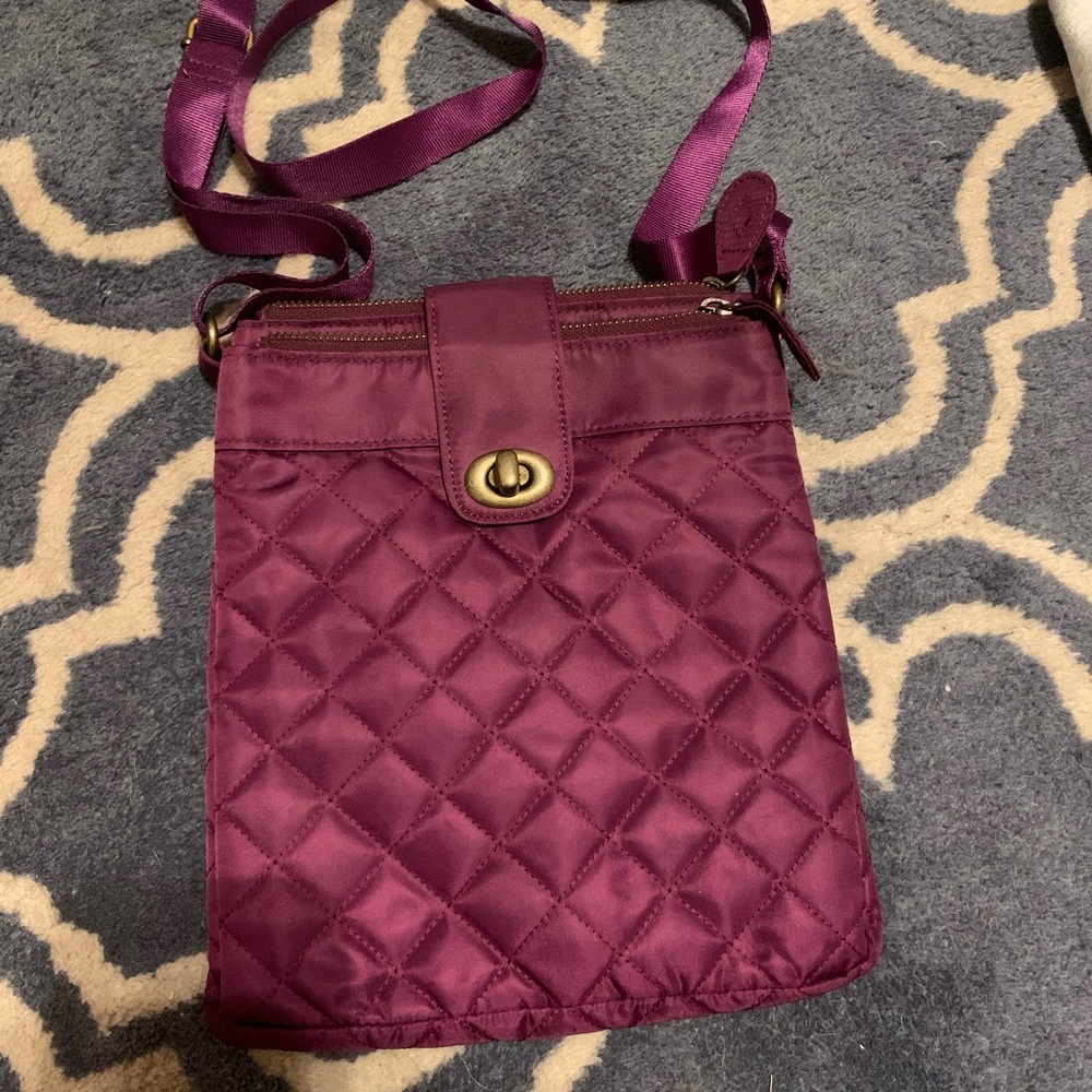 Eddie Baurer purple quilted purse